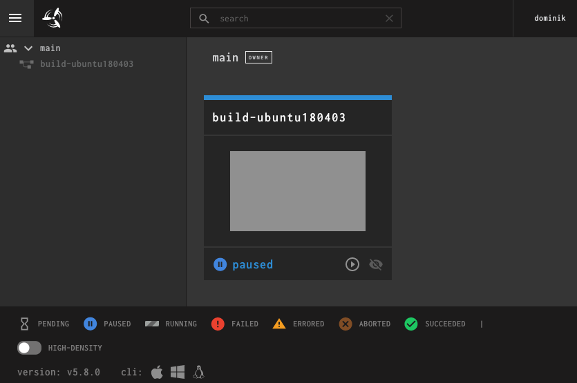 The newly created ubuntu pipeline Image Caption