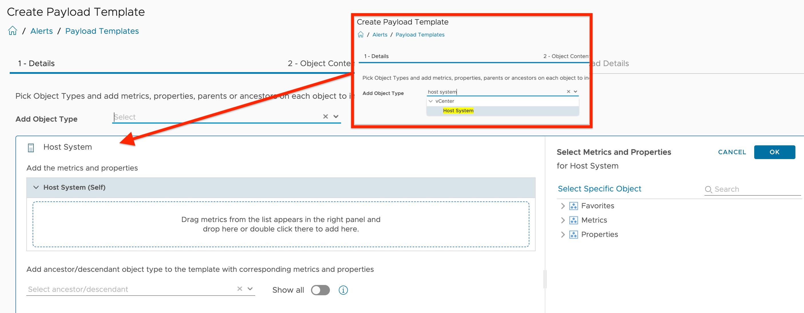 Add the host system as object type Image Caption